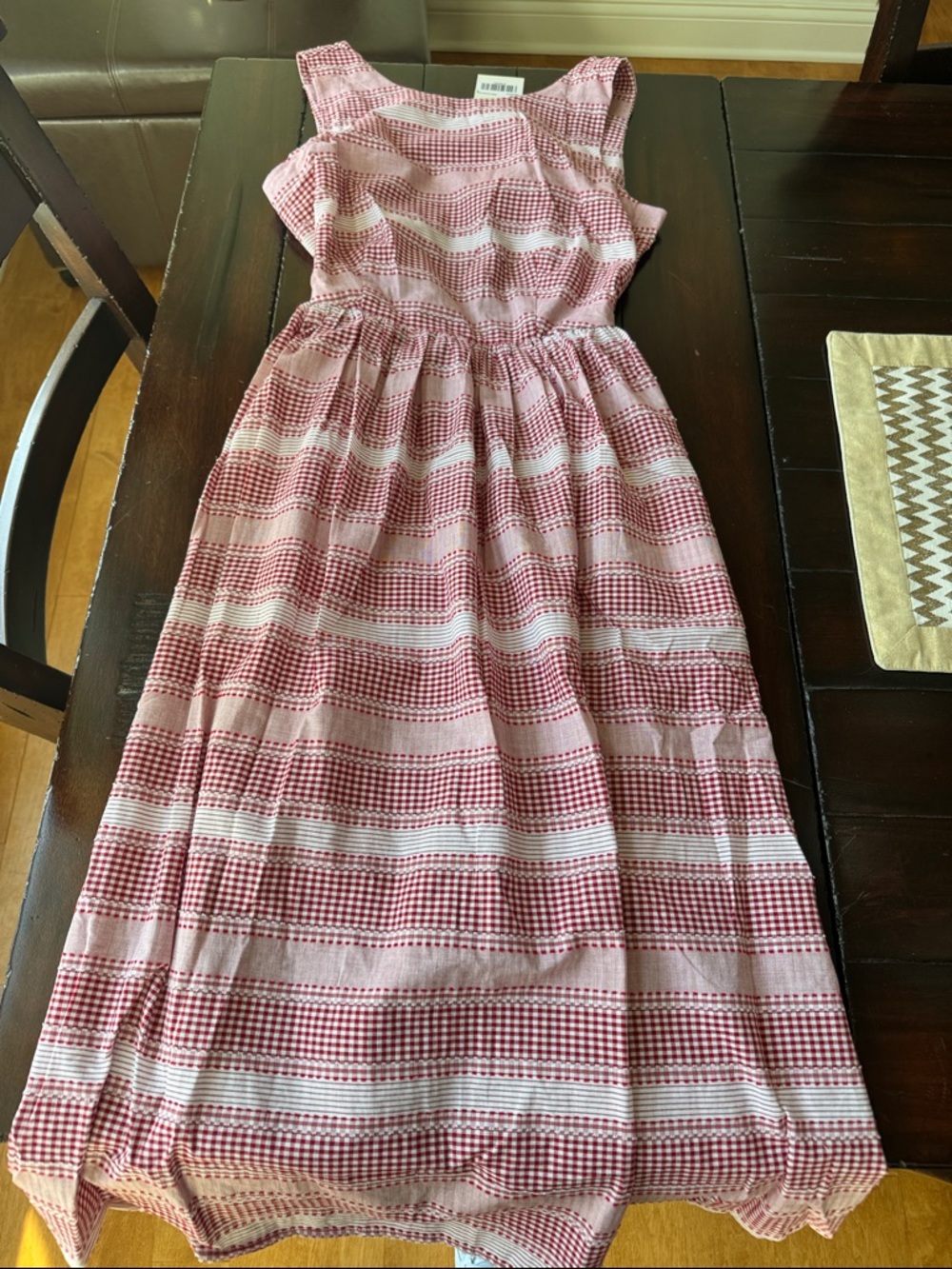 Tuckernuck Pink Gingham Midi Dress